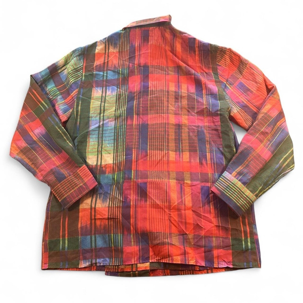 Ralph Lauren Purple Label Women’s Corinna Print Silk Habotai Shirt Large - Picture 5 of 7
